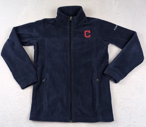 Columbia Youth Flanker Fleece Cleveland Guardians Jacket Blue Zip Up Large 14/16 - Picture 1 of 7