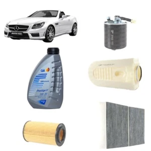 Inspektionskit 4 Filter + 7L Öl Q8 5W30 für SLC R172 2143CC Diesel 250cdi - Bild 1 von 6