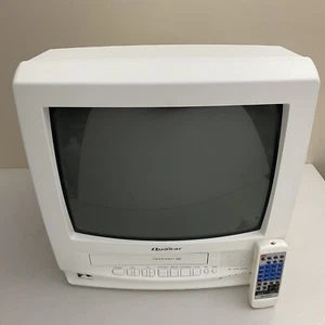 Quasar TV/VCR Gaming CRT Combo TV / OMNIVISION VCR VV-1310W + Remote TESTED - Picture 1 of 8