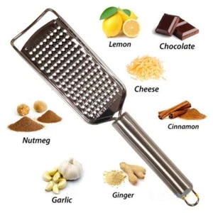 Stainless-Steel Hand Food Grater Cheese Parmesan Flat Zester Lemon Ginger X0V1 - Picture 1 of 14
