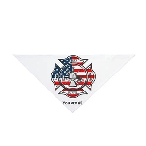You are #1 Firefighter Emblem 2 sizes Pet Bandana - Picture 1 of 9