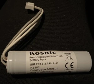 Batteria Kosnic Li-ion 2600mAh per moduli di emergenza e moduli autotest nuova - Foto 1 di 1