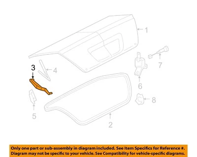 FORD OEM 05-09 Quinientos componentes de tapa de maletero-bisagra 6G1Z5442700A Foto 1 de 2