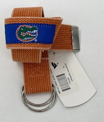 University of Florida Gators UF Naranja Tela Tela D Anillo Cinturón Hombre’s XL NUEVO CON ETIQUETAS Foto 1 de 4