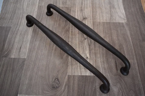Victorian Handmade iron Big Gate door cabinet screen handles pull rustic 2 pic Cover