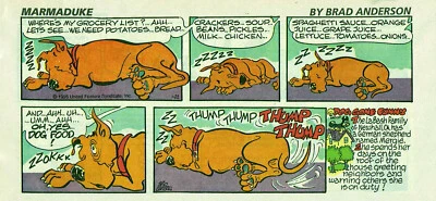 Marmaduke by Brad Anderson - lot of 53 color Sunday comic pages - COMPLETE 1995 - image 1 of 2