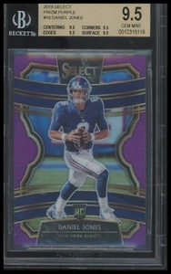 2019 Panini Select #16 Daniel Jones Purple Prizm BGS 9.5 #/75 - Picture 1 of 2