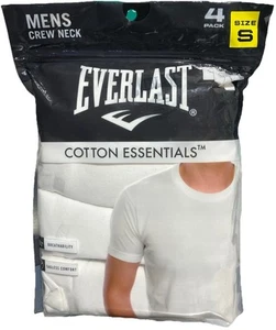 New Everlast Men's 4 Pack Cotton Essentials Crew Neck Multicolor T-Shirts Size S - Picture 1 of 1