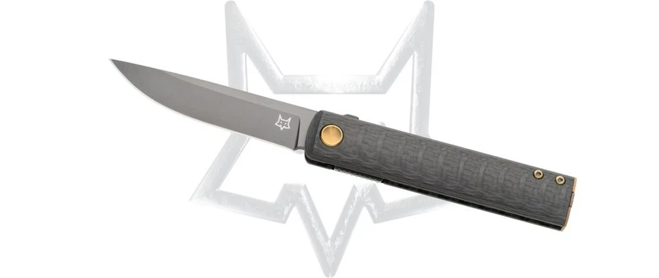 Cuchillo de bolsillo FOX KNIVES Chnops Liner Lock FX-543CFBR fibra de carbono M390 acero inoxidable Foto 1 de 1