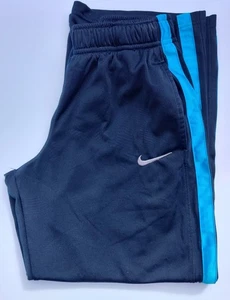 Nike Therma-Fit Jogginghose blau gestreift Jugend Jungen Größe Medium Tasche Kordelzug - Bild 1 von 4