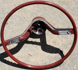 OEM 1963 1964 Oldsmobile Dynamic 88 Starfire Red Steering Wheel - Picture 1 of 24