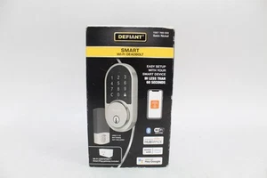 Defiant Satin Nickel Smart Wi-Fi Deadbolt Powered by Hubspace - HSGC6X2D01AJ - Picture 1 of 7