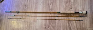 Vintage 3 Piece Golden Compac Fly Rod 8 1/2' Bamboo Fly Rod #Q - Picture 1 of 13