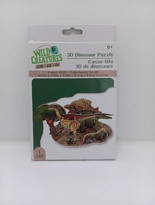 Rompecabezas de dinosaurios Wild Creatures 3D nuevo en caja, sin abrir, completo Foto 1 de 2