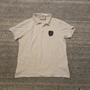 Gucci Men's Sport Polo Shirt White Cotton Large - Picture 1 of 8