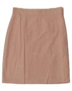 BENETTON Womens Straight Skirt IT 44 Medium W28 Pink Wool AO07 - Picture 1 of 3