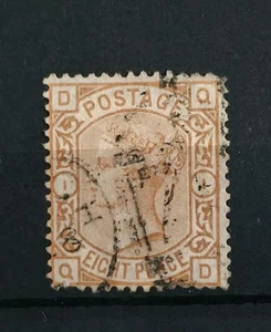GB QUEEN VICTORIA SG 156 8D ORANGE PL 1 FINE USED - Picture 1 of 1