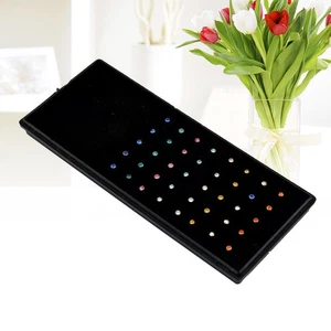  40 Pezzi Anelli Naso Acciaio Inox Cristallo Piercing Gioielli Orecchini Donna per - Foto 1 di 11