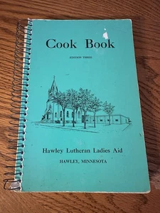 Vintage Hawley Minnesota Lutheran Ladies Aid Cookbook Recipes Cook Book - Picture 1 of 4