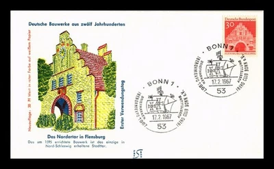 Dr Jim Stamps Germany Flensburg Schleswig 12 Centureis Of German Buildings FDC - Image 1 of 2