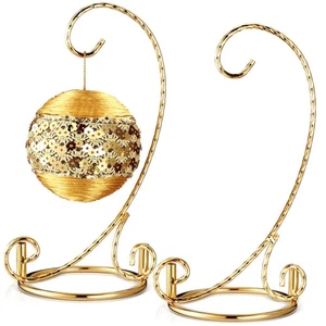 2 Stück Gedreht Ornament Display Ständer 7,5" H Ornament Aufhänger Ständer Halter Hängen... - Bild 1 von 6