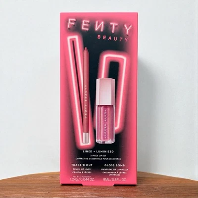 Fenty Beauty Lined + Luminized 2-Pc Lip Gift Set GRAPE SPLASH Holiday 2025 NEW - Image 1 of 2