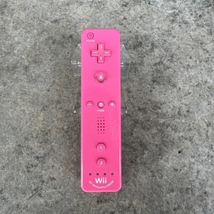 Telecomando OEM Nintendo Wii Motion Plus Inside ufficiale Wiimote RVL-036 rosa testato - Foto 1 di 8
