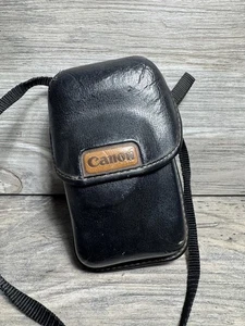 Vintage Genuine Canon Camera Stitched Leather Carry Case.  Pre-owned. - Picture 1 of 8