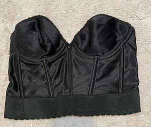 Sujetador Bustier JCP Vintage Adonna 36C 2342 Hecho en UNION Negro - Imagen 1 de 9