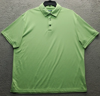 Ben Hogan Polo Shirt Mens 2XL Green Solid Golf Performance Short Sleeve Popover - Image 1 of 4