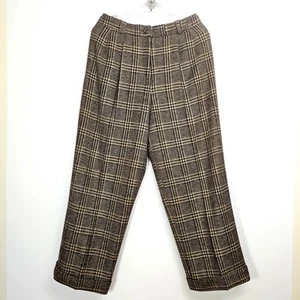 Pantalones Chloe Miss Chloe para mujer talla 40 (Reino Unido) 8 (Estados Unidos) marrón a cuadros 100 % lana bolsillos - Imagen 1 de 20