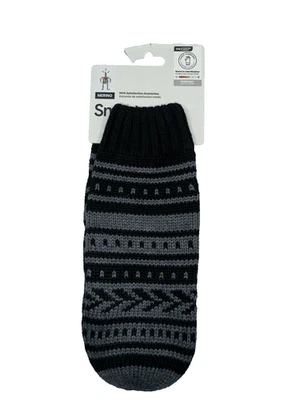 SmartWool Womens Chair Lift Merino Wool Mittens Black Fair Isle Stretch NWT - Image 1 of 4
