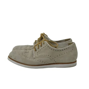 Santoni Budapester Herren Größe 10,5 Oxford Schnürschuhe adrett beige - Bild 1 von 18