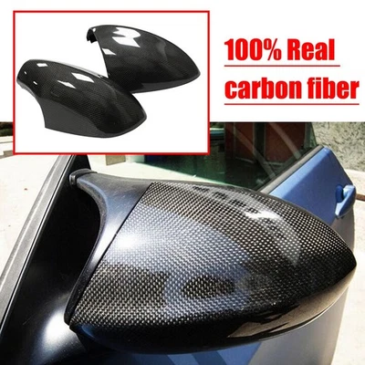 Cubierta de espejo lateral de fibra de carbono 3K REAL para BMW M3 E90 E92 E93 1M 2007-2013 negra Foto 1 de 4