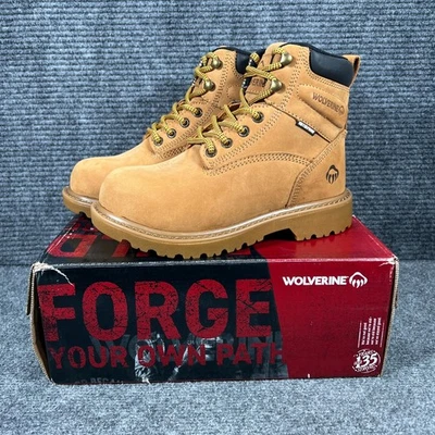 Wolverine Botas de Mano de Suelo para Mujer 5 Marrón Aislado Puntera de Acero Trabajo Deslizamiento Res de Aceite Foto 1 de 4