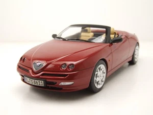Alfa Romeo Spider 1999 rojo metálico coche modelo 1:18 Norev - Imagen 1 de 9