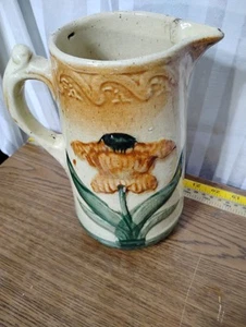 Rare Vintage 1950s Nelson McCoy pottery Sunflower Pitcher - Picture 1 of 7