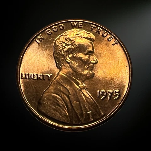 1975 P Lincoln Memorial Penny Brilliant Uncirculated (BU) Cover