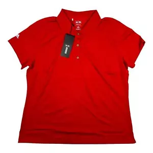 Adidas Golf Polo Womens Size 2XL Climalite Basic Short Sleeve Shirt Uni Red NEW - Picture 1 of 7