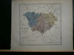 Grande carte 44 cm X 36 cm couleur 1878: Haute Loire - Picture 1 of 3