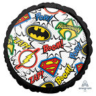17" Justice League Batman Superman Emblem Helium Foil Balloon Boom Pow Party