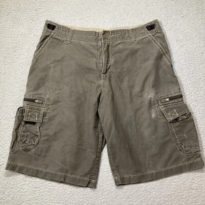 Kuhl Dry Cargo Shorts Mens XL Green Fishing Activewear Hiking Tactical Distress - Picture 1 of 15