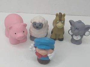 Little Tikes Zoo Zug Tiere Lot Elefant Schwein Pferd Schaffner Bauernhof Spielzeug Chunky  - Bild 1 von 18