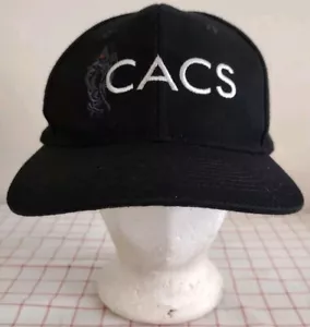 CACS Grim Reaper Cap Hat Black Mens Adjustable Snapback Embroidered - Picture 1 of 6
