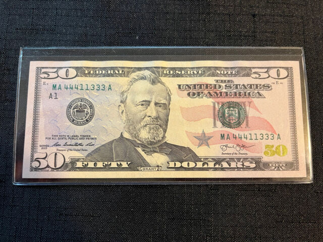 $50 Dollar Bill *STAR NOTE* Rare Low Print Low Run Size