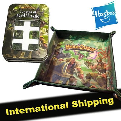 HeroQuest Jungles of Delthrak Dice Set and Mat - HASBRO INTERNATIONAL SHIPPING - Image 1 of 4
