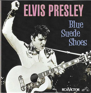 Elvis Presley Color Vinyl 45 "Blue Suede Shoes" with Fantasy Picture Sleeve - Picture 1 of 4
