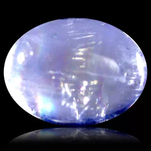 1,21 quilates AAA asombrosa forma de cabujón ovalado (8 x 6 mm) piedra lunar azul arco iris - Imagen 1 de 1