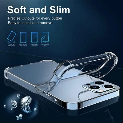 For iPhone 15 14 13 12 11 Pro Max XS 8 7 Shockproof Case Cover Screen Protector - Image 1 of 4