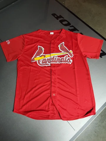 Never Worn St Louis Cardinals Red Patched SGA Scott Credit Union Jersey XL Cover